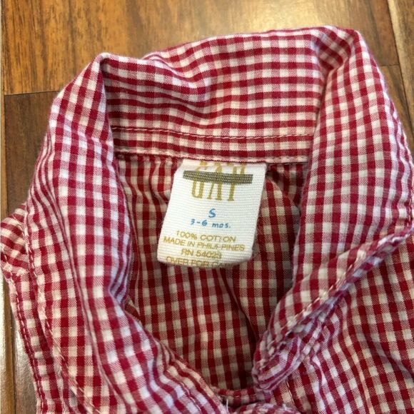 Baby Gap vintage red/white plaid gingham sleeveless collared dress - Picture 5 of 5